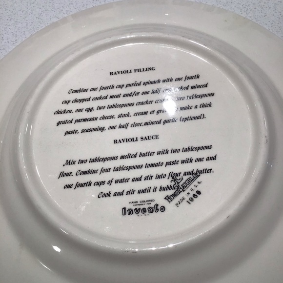 Homer Laughlin for invento NY 1969 recipe vintage dinner plates lot of four - Picture 7 of 13